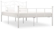 vidaXL Cadru de pat, alb, 120 x 200 cm, metal
