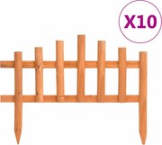 vidaXL Borduri de gazon, 10 buc., 4,4 m, lemn de brad