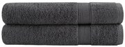 vidaXL Prosoape premium SOLUND 2 buc antracit 100x200cm 600gsm