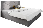 Pat matrimonial Boxspring 140 cm Fade 4 (gri) ( cu saltea și sp. depozitare). 1046518