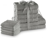 Prosoape de baie gri 10 buc. din bumbac din frotir Amari – Restilo