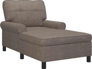 vidaXL șezlong de relaxare Gri 91 x 157 x 91 cm Piele artificială