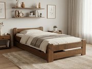 Pat de o persoana Emily 80x200 cm, stejar Saltele: Fara saltea, Somiera pat: Cu lamele drepte