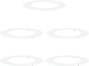 vidaXL potrivit pentru inele de copac plat 5 pcs Alb Ø50 / 80 cm Oțel