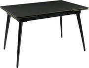 Masa extensibila REEF, negru, ceramica/metal, 120/180x80x76 cm