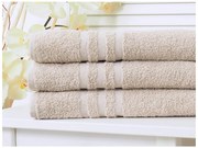 Prosop LINEA 70x140 cm bej, 100% bumbac