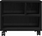 vidaXL Suport pentru imprimantă Stejar Negru 41 x 32 x 34,5 cm