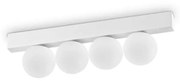 Plafoniera LED design minimalist Ping pong pl4 alba