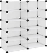 vidaXL Suport de pantofi, transparent, 84x32x88,5 cm, PP