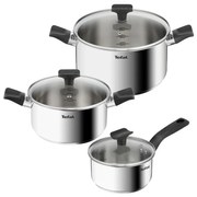 Set de vase pentru gătit 6 buc. din oțel inoxidabil Delicious B925S655 – Tefal