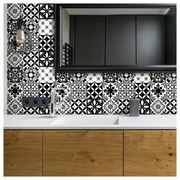 Set 30 autocolante pentru perete Ambiance Decal Tiles Azulejos Rosario, 10 x 10 cm