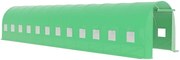 Solar de grădină, 4x12 m, 48 m², cadru din oțel, țeavă galvanizată, folie PE armată, 24 ferestre rulante, rezistent la UV, impermeabil, Verde, GH412,
