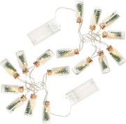 Set decorațiuni de Crăciun 8 LED-uri, pahare cu pomi 2 lanțu