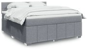vidaXL Pat continental, gri deschis, 180x200 cm, material textil