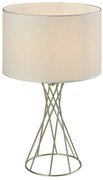 Veioza/Lampa de masa metal auriu abajur alb Nivra