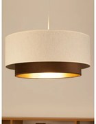 Candelabru suspendat pe cablu NATIA 1xE27/60W/230V Ø 45 cm alb/maro