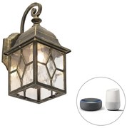 Lampă de perete exterioară inteligentă romantică bronz cu Wifi A60 - Londra
