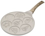 Plită pentru clătite Klausberg KB 7970, 26,5 cm, 7 compartimente, Acoperire antiaderentă, Inducție, Bej