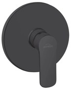 Baterie de duș încastrată, rotundă, cu 1 funcție SIROS neagră