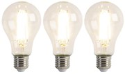 Set 3 lampi LED E27 A67 transparent 8W 1055 lm 2700K