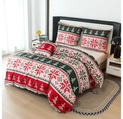 Lenjerie de pat din microfibra FROSTED CHRISTMAS colorata Dimensiune lenjerie de pat: 70 x 90 cm | 140 x 200 cm
