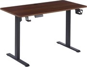 ELEVON WX-009 – Birou Reglabil Electric, Înălțime Reglabilă 72–118 cm, Blat Monobloc PAL de Înaltă Densitate 15 mm, Cadru Metalic din Oțel 65×45 mm, Panou Electronic, 140 × 60 cm, Walnut