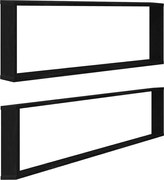 vidaXL Rafturi cub de perete 2 buc Stejar negru Lemn prelucrat