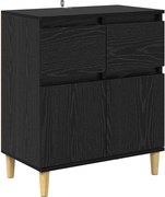 vidaXL Bufet cu sertar Stejar Negru 60 x 35 x 70 cm Lemn compozit