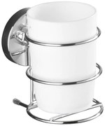 WENKO 20880100 - Pahar VACUUM-LOC MILAZZO 7,5x11,5 cm, lucios, crom/alb