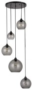 Lustra cu 5 pendule din sticla fumurie Tanesha 6440 RX