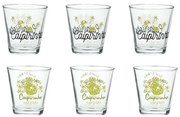 Set 6 pahare Caipirinha, sticla, 250 ml, 8.5x8.8 cm