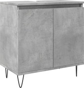 vidaXL Dulap de baie, gri beton, 58x33x60 cm, lemn prelucrat