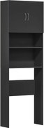 vidaXL Dulap pentru mașină de spălat negru 64x24x190 cm lemn prelucrat