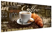 Tablou cu cafea și croissanți (120x50 cm), în 40 de alte dimensiuni noi