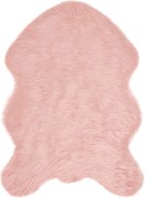 vidaXL Covor din Lână Faux Tafalla Roz 60 x 90 cm Poliester