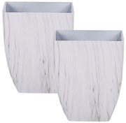 Set 2 buc Ghiveci de flori 34 cm Mirko (alb). 1077135