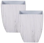 Set 2 buc Ghiveci de flori 34 cm Mirko (alb). 1077135