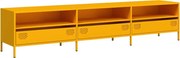 vidaXL Dulap TV, galben muștar, 202x39x43,5 cm, oțel laminat la rece
