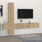vidaXL Set dulap TV, 5 piese, stejar sonoma, lemn prelucrat