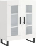 vidaXL Dulap, alb extralucios, 69,5x34x90 cm, lemn compozit