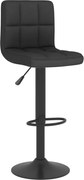 vidaXL Scaun de bar, negru, material textil