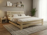 Pat inaltat PARIS 180x200 cm, pin Saltele: Cu saltele Coco Maxi 20 cm, Somiera pat: Cu lamele drepte