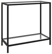 vidaXL Masă consolă, transparent, 80 x 35 x 75 cm, sticlă securizată