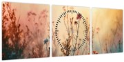 Tablou - Flori sălbatice (cu ceas) (90x30 cm)