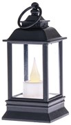 Lanternă cu lumânare LED Cremona negru, 6 x 13 cm