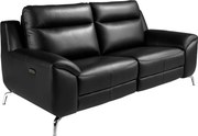 Canapea 2 locuri eleganta, design LUX cu functia relax Cowhide black