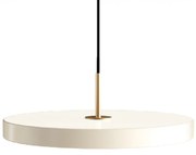 Lustra LED design scandinav Asteria medium - pearl white/ auriu
