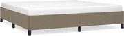 vidaXL Cadru de pat fără saltea, gri taupe, 200x200 cm, textil
