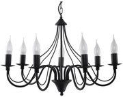 Lustră pe lanț MINERWA 7 7xE14/40W/230V negru
