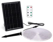 Bandă LED solară dimabilă Aigostar LED/10W/3,2V 10 m 6500K IP65 + telecomandă